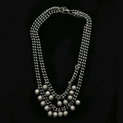 Luxury Necklace Gunmetal/Dark-Silver NWOT