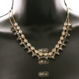 Luxury Crystal Necklace Gold/Gray NWOT