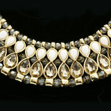 Luxury Faceted Necklace Gold/White NWOT
