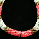 Luxury Beads Necklace Gold/Pink NWOT