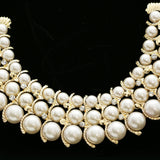 Luxury Crystal Pearl Necklace Gold & Black NWOT