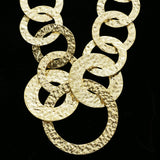 Luxury Hammered Finish Necklace Gold NWOT