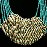 Luxury Necklace Gold/Blue NWOT