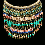 Luxury Beads Necklace Gold/Multicolor NWOT