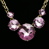 Luxury Crystal Necklace Gold/Purple NWOT