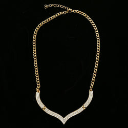 Luxury Crystal Necklace Gold NWOT