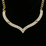 Luxury Crystal Necklace Gold NWOT