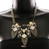 Luxury Crystal Necklace Gold/White NWOT