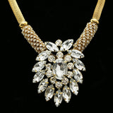 Luxury Crystal Necklace Gold NWOT