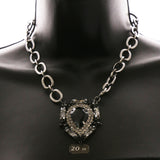 Luxury Crystal Necklace Gunmetal/Black NWOT