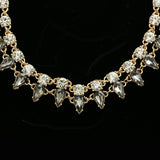 Luxury Crystal Necklace Gold/Gray NWOT