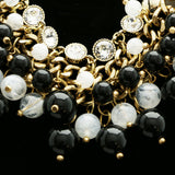 Luxury Crystal Necklace Gold/Black NWOT