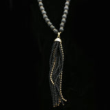Luxury Beads Y-Necklace Gold/Black NWOT