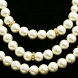 Luxury Pearls Crystal Necklace Gold & White NWOT