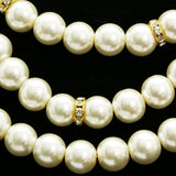 Luxury Pearls Crystal Necklace Gold & White NWOT