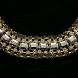 Luxury Crystal Necklace Gold/Dark-Silver NWOT