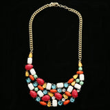 Luxury Crystal Necklace Gold/Multicolor NWOT