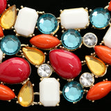 Luxury Crystal Necklace Gold/Multicolor NWOT