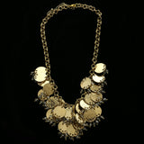 Luxury Hmmered Finish Necklace Gold NWOT