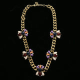 Luxury Crystal Necklace Gold/Multicolor NWOT