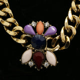 Luxury Crystal Necklace Gold/Multicolor NWOT