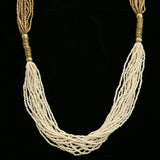 Luxury Beads Necklace Gold/White NWOT