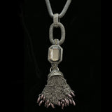 Luxury Crystal Necklace Silver/Purple NWOT
