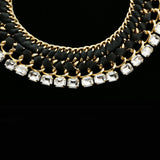 Luxury Crystal Necklace Gold/Black NWOT