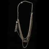 Luxury Crystal Necklace Gold/Gray NWOT