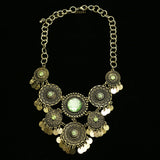 Luxury Faceted Necklace Gold/Green NWOT