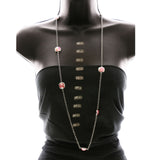 Luxury Faceted Necklace Silver/Pink NWOT
