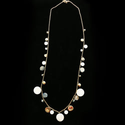 Luxury Shell Necklace Gold/White NWOT