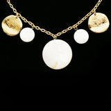 Luxury Shell Necklace Gold/White NWOT