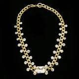 Luxury Crystal Necklace Gold NWOT