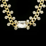 Luxury Crystal Necklace Gold NWOT