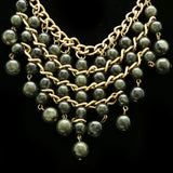 Luxury Necklace Gold/Green NWOT