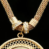 Luxury Crystal Necklace Gold NWOT