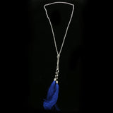 Luxury Y-Necklace Silver/Blue NWOT
