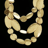 Luxury Hammered Finish Necklace Gold NWOT