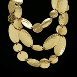 Luxury Hammered Finish Necklace Gold NWOT