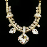 Luxury Crystal Necklace Gold NWOT