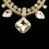 Luxury Crystal Necklace Gold NWOT