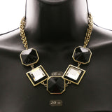 Luxury Crystal Necklace Gold/Black NWOT