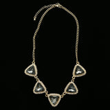 Luxury Crystal Necklace Gold/Gray NWOT