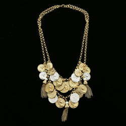 Luxury Sudo Coins Necklace Gold NWOT