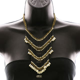 Luxury Pearl Necklace Gold/Black NWOT