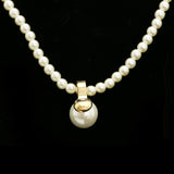 Luxury Pearl Crystal Choker-Necklace Gold & White NWOT