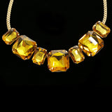 Luxury Crystal Choker-Necklace Gold/Yellow NWOT