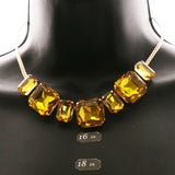 Luxury Crystal Choker-Necklace Gold/Yellow NWOT