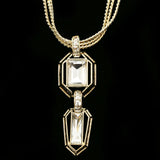 Luxury Crystal Necklace Gold NWOT